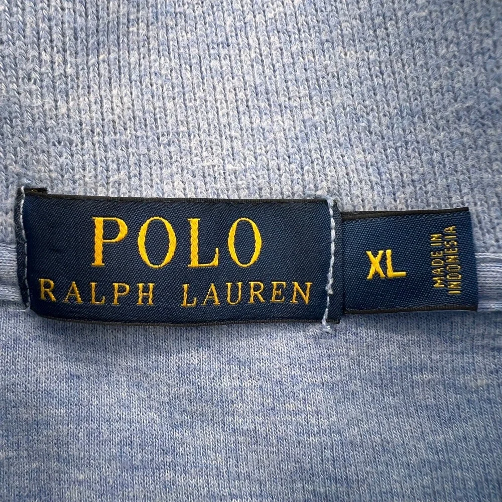 Polo Ralph Lauren Quarter Zip Pullover Sweater Men XL Blue Preppy Classic Ivy - Picture 5 of 10